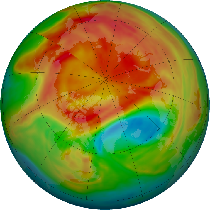 Arctic ozone map for 18 March 2006